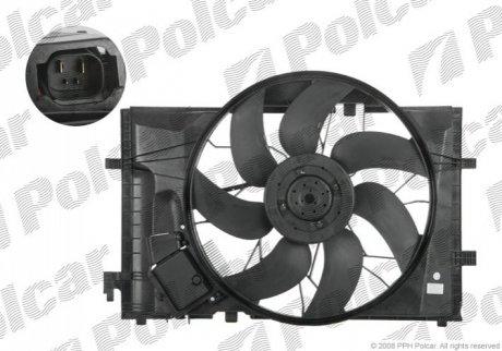 Вентилятор радиатора - (A2035050255, A2035000293) Polcar 500323W1