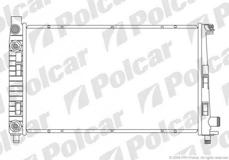 Радиатор охлаждения - 500508-3 (A1685001602, A1685001202) Polcar 5005083