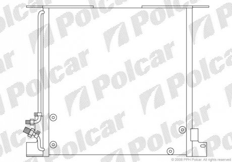 Радиатор кондиционера - (A6388350170) Polcar 5012K8C1 (фото 1)
