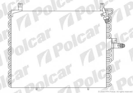 Радиатор кондиционера - (A1248301970, A1248301870, A1248300670) Polcar 5014K8A4