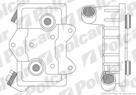 Радиатор масла - (A6061800365) Polcar 5014L84X (фото 1)