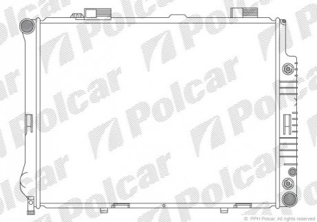 Радиатор охлаждения - 501508-1 (A2105003003, A2105002903, A2105002803) Polcar 5015081 (фото 1)
