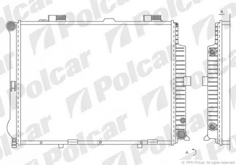 Радиатор охлаждения - 501508-9 (A2105001203, A2105000503) Polcar 5015089 (фото 1)