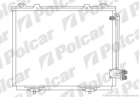 Радиатор кондиционера - (A2108300570, A2108300270) Polcar 5015K8C1