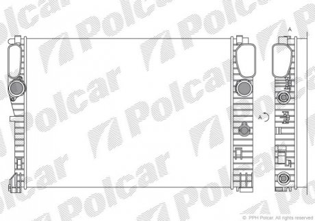 Радиатор охлаждения - 501608-1 (A2115003402, A2115003102, A2115000202) Polcar 5016081