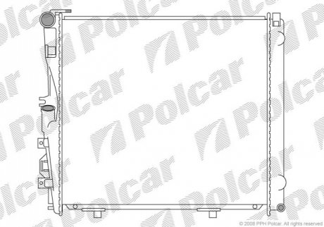 Радіатор охолодж.(основний) DB W124 85-96 M103/M104 Polcar 502408