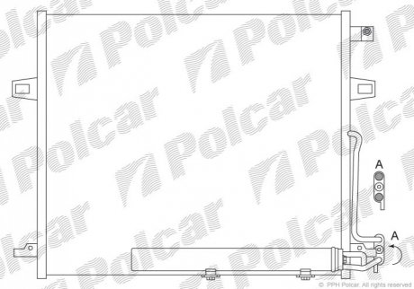 Радіатор кондиціонера - (A2515000054) Polcar 5045K8C1
