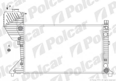 Радіатор охолодження - (A9015003600, A9015003500) Polcar 506308A1 (фото 1)