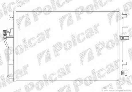 Радиатор кондиционера - (A9065000054, A0038013633, A0020820413) Polcar 5065K8C1S (фото 1)