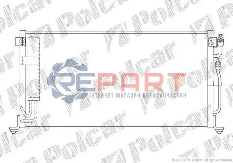 Фото Радиатор кондиционера Polcar (5231K8C2) изображение 1