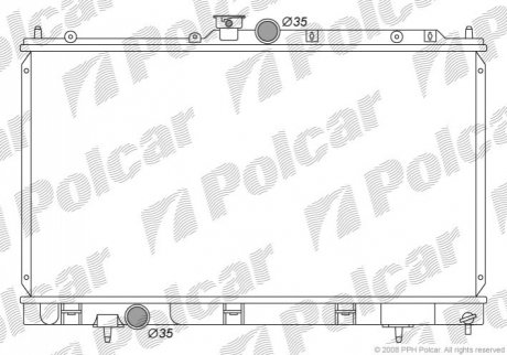 Радиатор охлаждения - (MR968857, MR968856) Polcar 5233082K (фото 1)