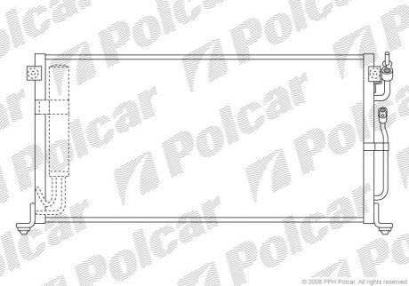 Радіатор кондиціонера Polcar 5233K8C1