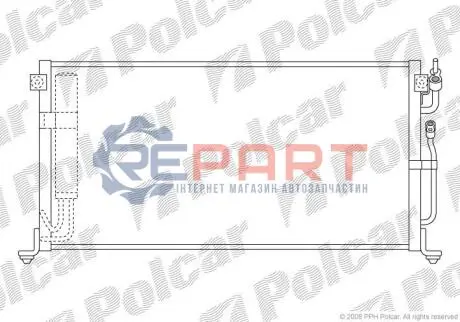 Фото Радіатор кондиціонера Polcar (5233K8C1) зображення 1
