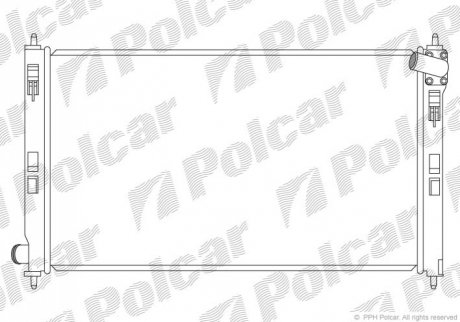 Радиатор охлаждения - 523408-1 (MN156092, 1350A297) Polcar 5234081