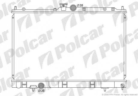 Радиатор охлаждения - (MR993742) Polcar 5265082K (фото 1)