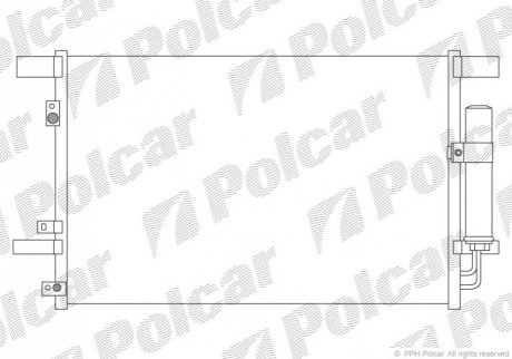 Радиатор кондиционера - (7812A204, 7812A030, 6455HP) Polcar 5266K8C1