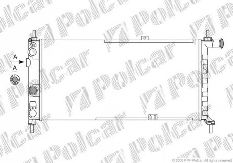Радіатор охолодження Polcar 550508A4 (фото 1)