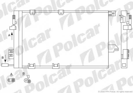 Радіатор кондиціонера Polcar 5508K8C1 (фото 1)