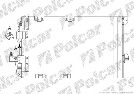 Радіатор кондиціонера Polcar 5508K8C3 (фото 1)