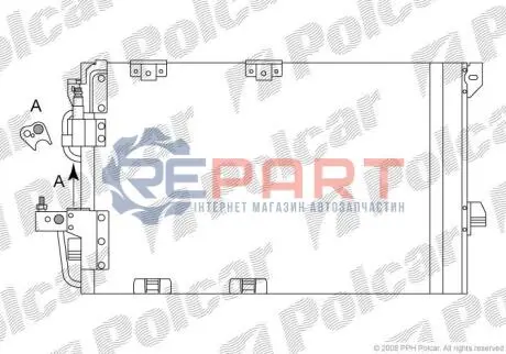 Фото Радіатор кондиціонера Polcar (5508K8C3) зображення 1