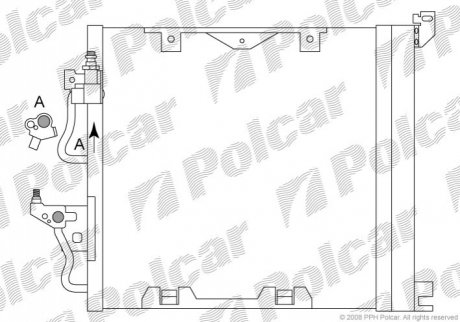 Радиатор кондиционера Polcar 5509K84X