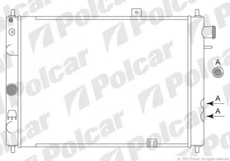 Радиатор охлаждения - (1302192, 1302006) Polcar 551308A2 (фото 1)