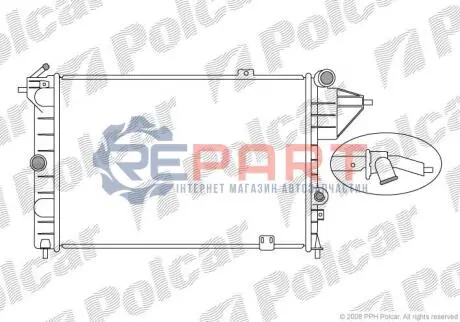Радіатор Polcar 551408A3 Купити в Україні