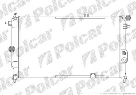 Радиатор охлаждения Opel Vectra A 1.8 i -95 Polcar 551408A5