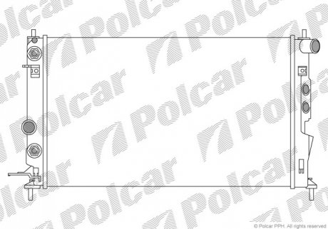 Радіатор охолодження Polcar 551608A3 (фото 1)