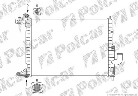 Радиаторы охлаждения Polcar 551608A8 (фото 1)