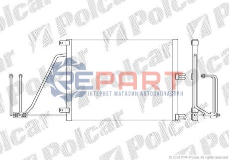 Радіатор кондиціонера Polcar 5516K8C2 (фото 1)