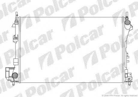 Радиатор охлаждения - (51770410, 24418343, 1300246) Polcar 551808A2