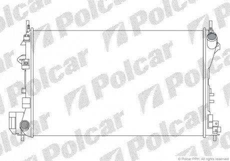 Радиатор охлаждения - (24418338, 1300244) Polcar 551808A4