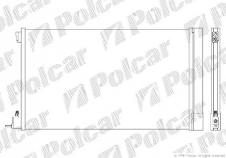 Радиатор кондиционера - (1850377, 1850134, 13330217) Polcar 5520K8C1