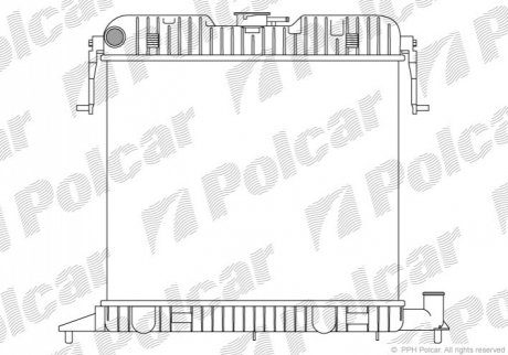 Радиатор Opel Omega A 1.8/2.0 09.86-04.94 Polcar 552508-1 (фото 1)