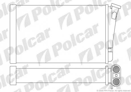 Теплообменник (опал. салона) Opel Omega B 94-00 - 5527N8-1 (90487635, 1618026) Polcar 5527N81