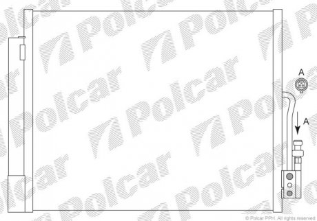 Радиатор кондиционера - (13331005, 1850154) Polcar 5546K8C1S