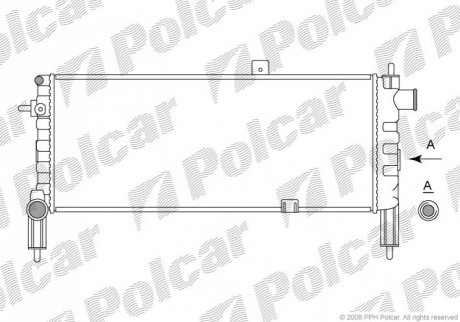 Радіатори охолодження Polcar 555108-3 (фото 1)