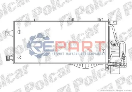 Фото Радіатор кондиціонера Polcar (5557K8C2) зображення 1