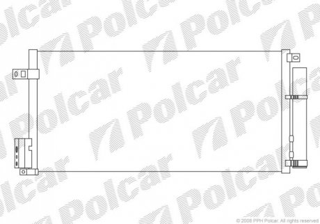 Радиатор кондиционера - (93168140, 55700408, 51826520) Polcar 5558K8C2