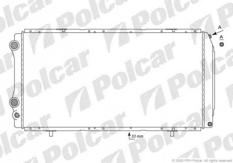 Радіатор двигуна Polcar 5702082 (фото 1)