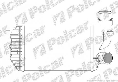 Радиатор воздуха (Интеркулер) - 5702J8-1 (1307012080, 0384G8, 0384E4) Polcar 5702J81 (фото 1)