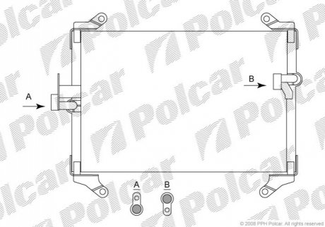 Радиатор кондиционера - (1312857080) Polcar 5702K8C1