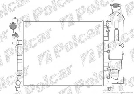 Радіатор охолодження Polcar 570608-1 (фото 1)