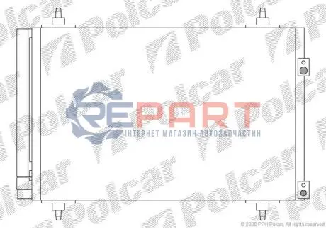 Фото Радиатор кондиционера Citroen Berlingo 1.6 HDI 08- Polcar (5711K8C2S) изображение 1