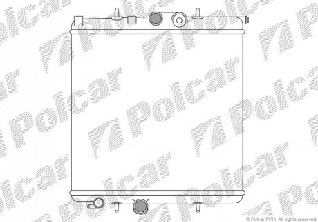 Радиатор Peugeot 206, 206+ 1.1-1.6 08.98- Polcar 572308A1 (фото 1)