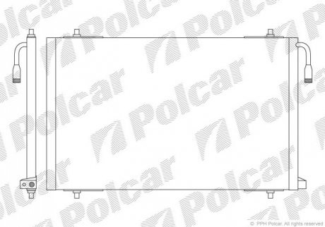 Радіатор кондиціонера Polcar 5723K8C1 (фото 1)