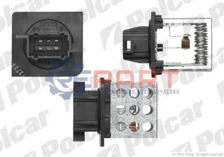 Фото 1 — Регулятор вентилятора кабіни Polcar (5723KST1X) Фото Регулятор вентилятора кабіни Polcar (5723KST1X) зображення 1