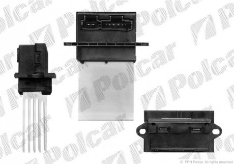 Регулятор вентилятора кабины - (7701045870) Polcar 5746KST1X (фото 1)