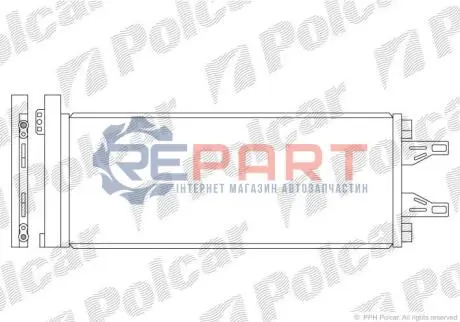 Фото Радіатор кондиціонера Polcar (5770K8C2S) зображення 1